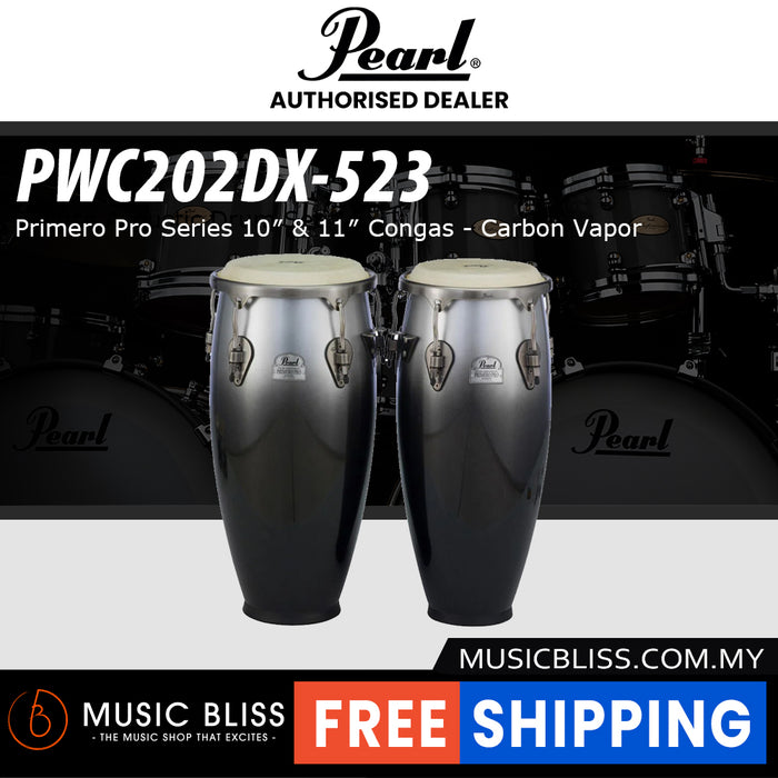 Pearl PWC202DX-523 Primero Pro Series 10″ & 11″ Congas - Carbon Vapor