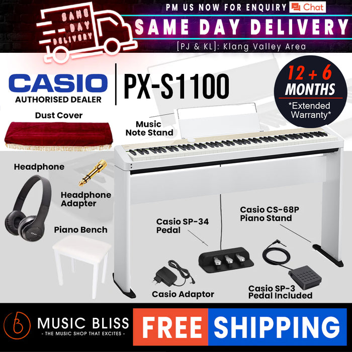 Casio PX-S1100 88-key Digital Piano Home Package - Mellow Beige
