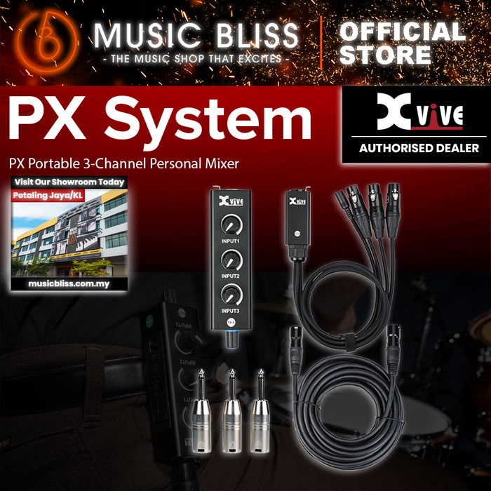 Xvive Portable 3-Channel Personal MixerPX Mixer/Headphone Amplifier Complete System