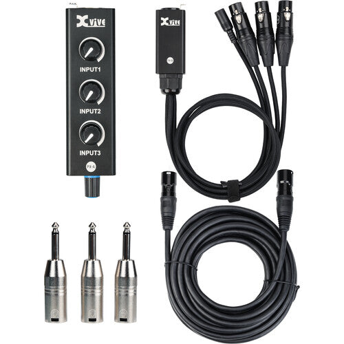 Xvive Portable 3-Channel Personal MixerPX Mixer/Headphone Amplifier Complete System