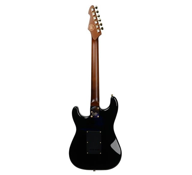 Peavey Raptor Lightning Bolt 60th Anniversary HSS Stratocaster Electric Guitar (Gold Hardware) - Black