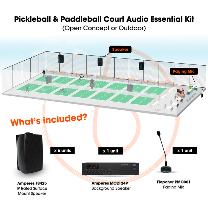 Outdoor PA Speaker System for Pickleball & Paddleball Courts – Weatherproof Setup Malaysia