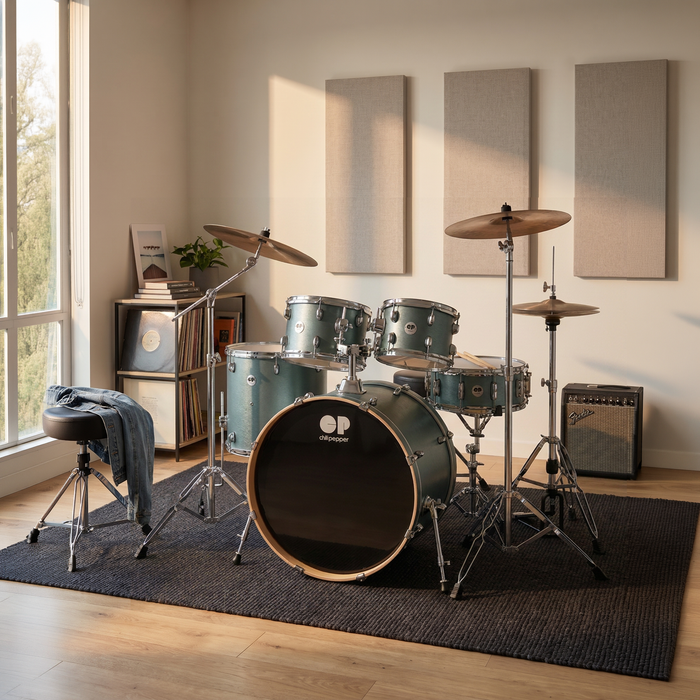 Chilli Pepper Rhythm Mate 5-Piece Drum Set  - Green Pines