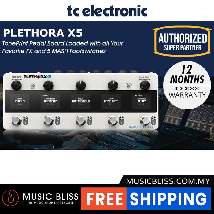 TC Electronic PLETHORA X5 TonePrint Multi-FX Pedalboard - Music Bliss Malaysia