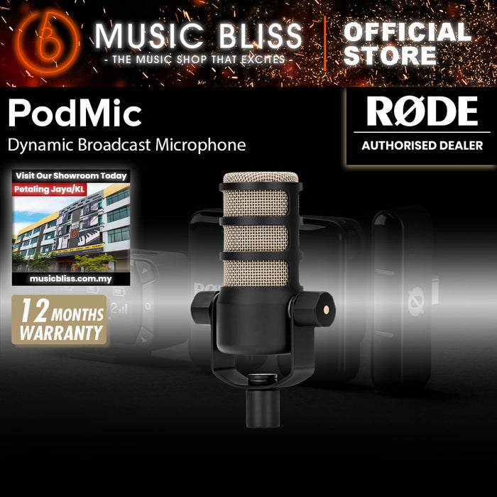 Rode PodMic Dynamic Broadcast Microphone [2 Years Warranty]
