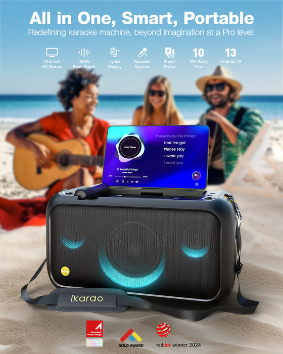 Ikarao Break X1 Portable Party Karaoke Machine