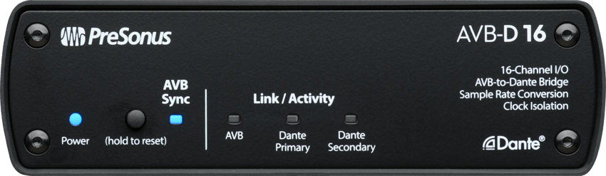 PreSonus AVB-D16 16-ch I/O AVB to Dante Bridge