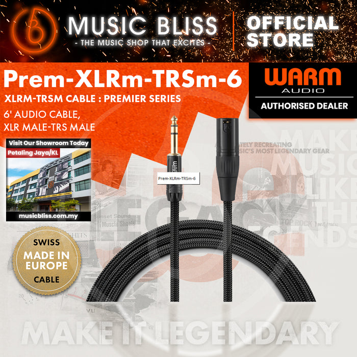 Warm Audio Premier Gold XLR Male to TRS Male Cable - 6-foot