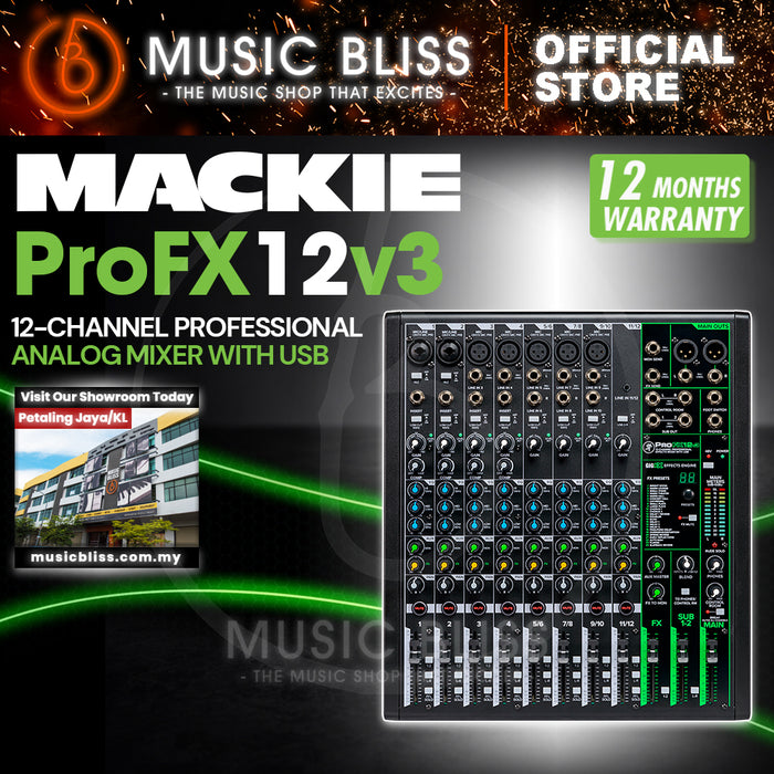 Mackie ProFX12v3 12-channel Mixer with USB and Effects