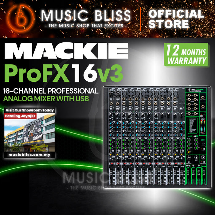 Mackie ProFX16v3 16-channel Mixer with USB and Effects