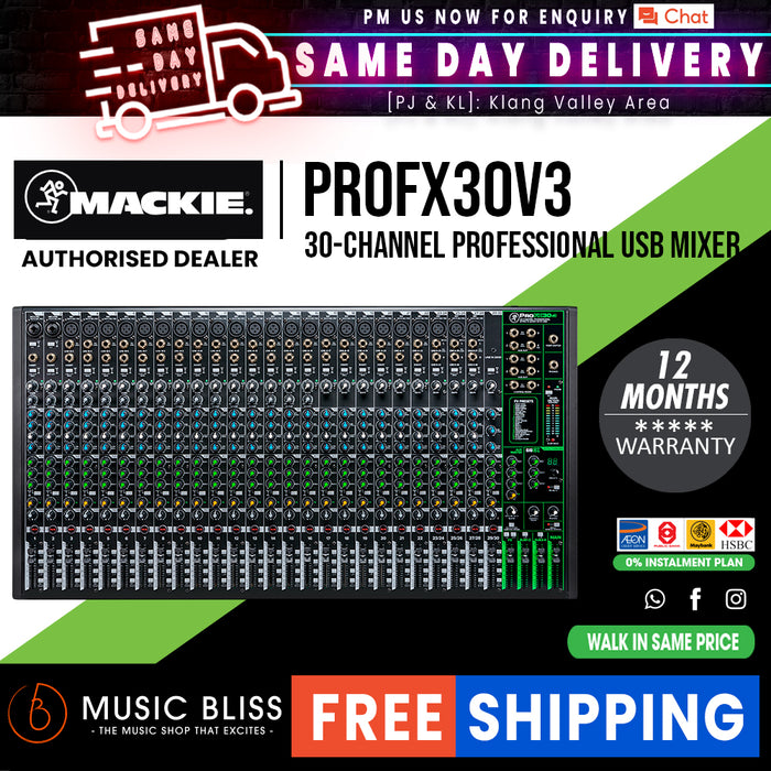 Mackie ProFX30v3 30-channel Mixer with USB and Effects - Music Bliss Malaysia
