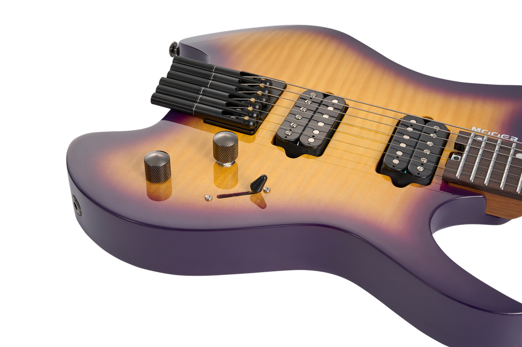 Mooer MHL100 Headless Electric Guitar - Purple Gradient