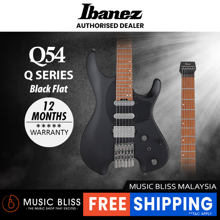 Ibanez Q54 Q Series Headless Electric Guitar - Black Flat