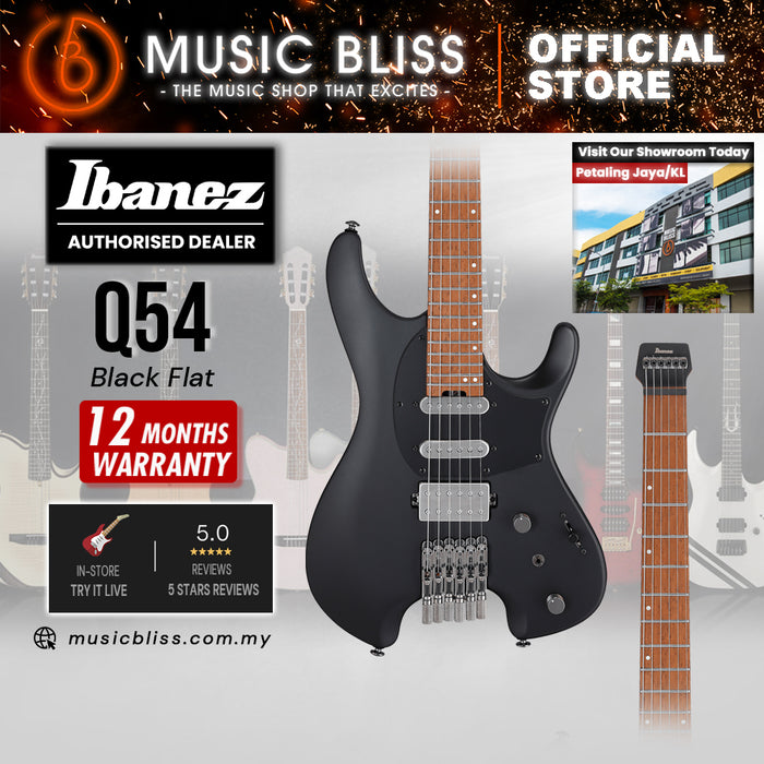Ibanez Q54 Q Series Headless Electric Guitar - Black Flat