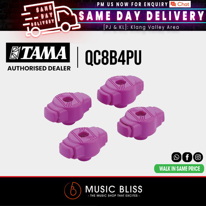 Tama QC8B4PU Limited Quick-Set Cymbal Mates (Set of 4) - Purple - Music Bliss Malaysia
