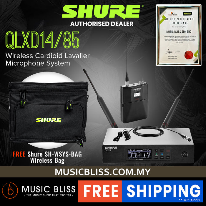 Shure QLXD14/85 Wireless Cardioid Lavalier Microphone System
