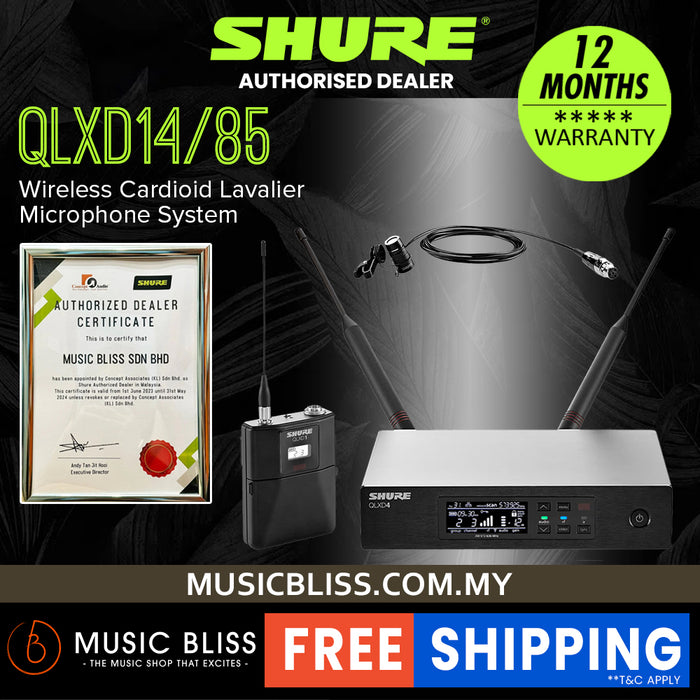 Shure QLXD14/85 Wireless Cardioid Lavalier Microphone System