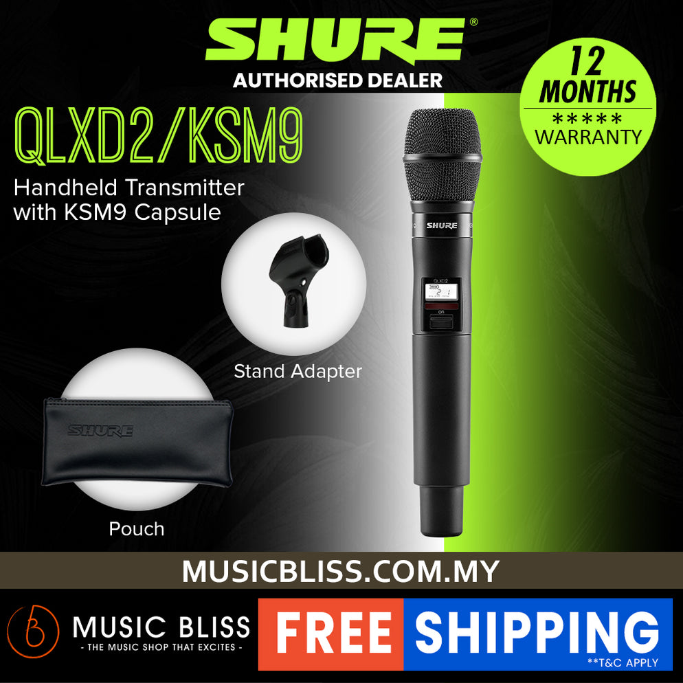 Shure QLXD2/KSM9 Wireless Handheld Microphone Transmitter with KSM9