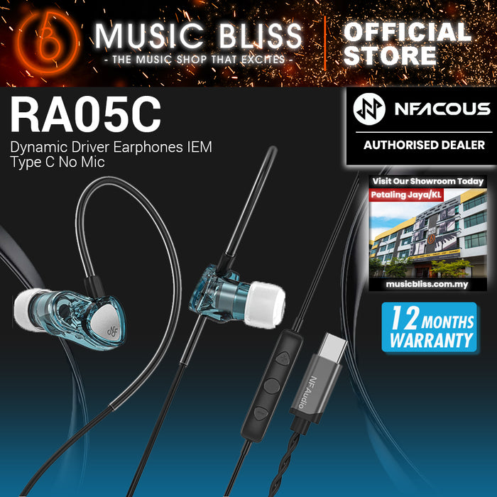 NF Acous RA05 Dynamic Driver Earphones IEM Type C No Mic (Blue)
