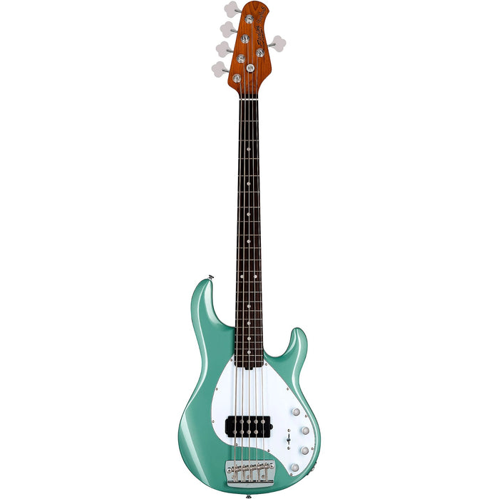 Sterling By Music Man StingRay RAY35 5-string Bass Guitar - Dorado Green