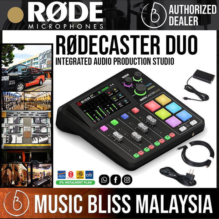 Rode RODECaster Duo Integrated Audio Production Studio - Music Bliss Malaysia