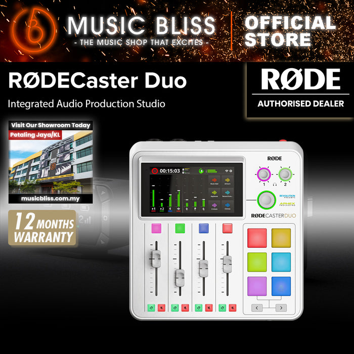 Rode RODECaster Duo Integrated Audio Production Studio - White
