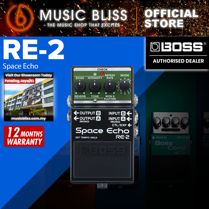 Boss RE-2 Space Echo Delay and Reverb Effects Pedal