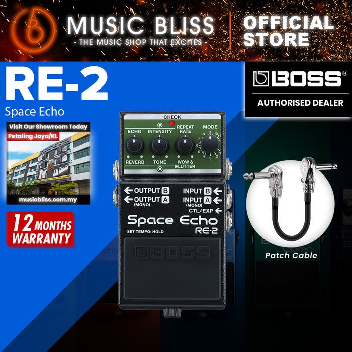 Boss RE-2 Space Echo Delay and Reverb Effects Pedal