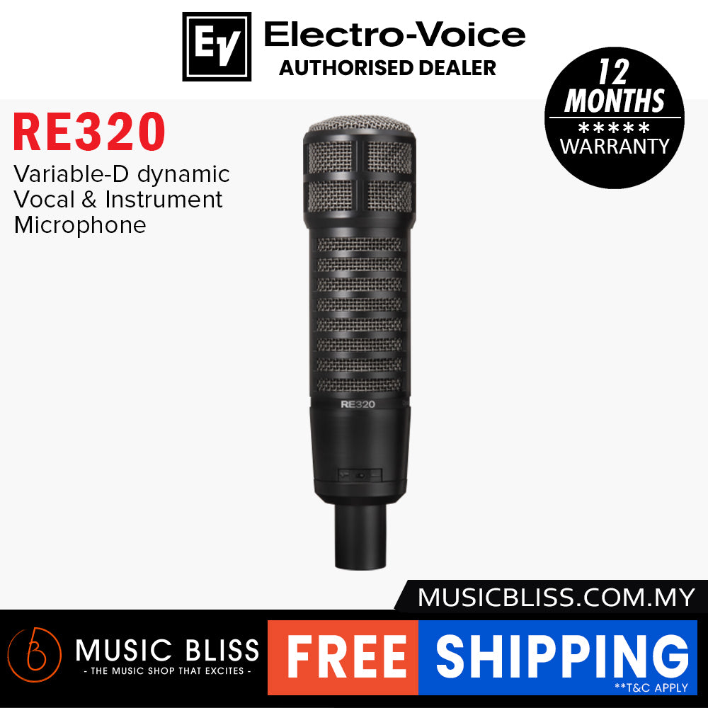 EV Electro-Voice RE320 Cardioid Dynamic Broadcast Microphone | Music ...