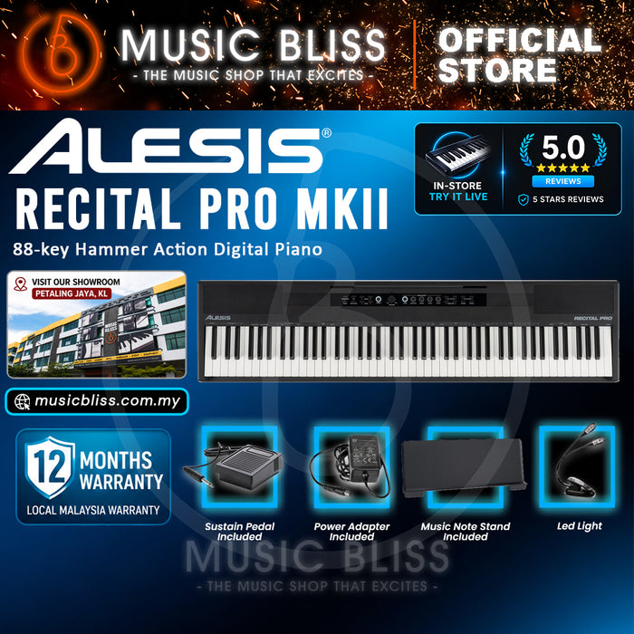 Alesis Recital Pro MKII 88-key Hammer Action Digital Piano