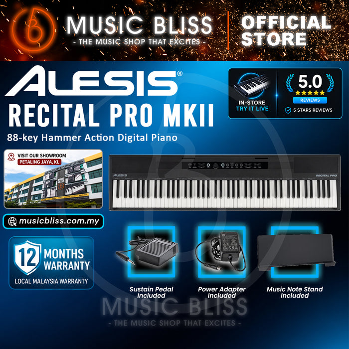 Alesis Recital Pro MKII 88-key Hammer Action Digital Piano