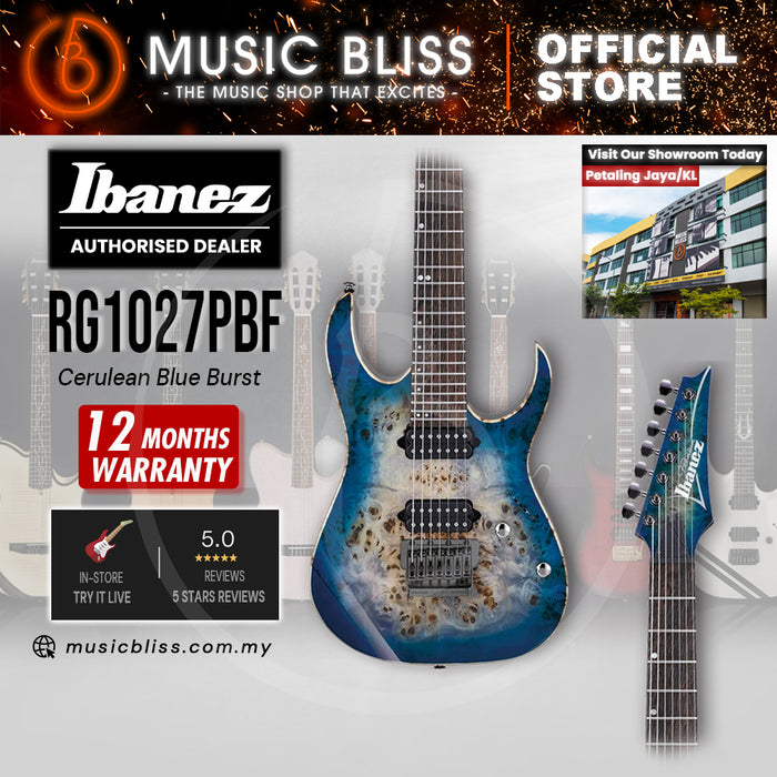 Ibanez RG Premium RG1070PBZ Electric Guitar - Cerulean Blue Burst