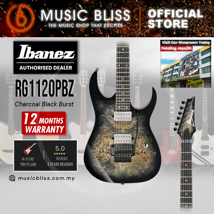 Ibanez Premium RG1120PBZ Electric Guitar - Charcoal Black Burst