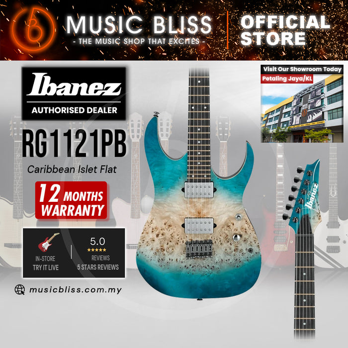 Ibanez Premium RG1121PB Electric Guitar - Caribbean Islet Flat