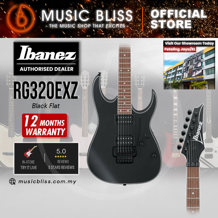 Ibanez RG320EXZ Electric Guitar - Black Flat