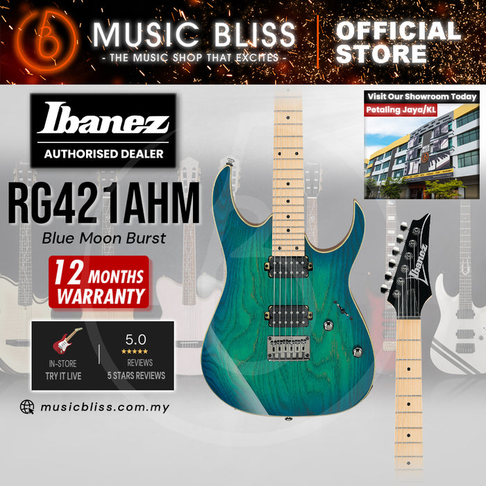Ibanez RG421AHM Electric Guitar - Blue Moon Burst