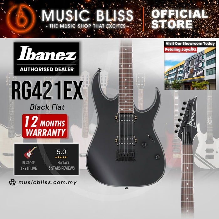 Ibanez RG421EX Electric Guitar - Black Flat