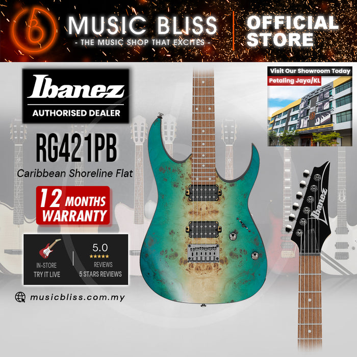 Ibanez Standard RG421PB Electric Guitar - Caribbean Shoreline Flat
