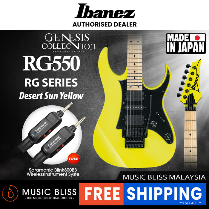 Ibanez Genesis Collection RG550 Electric Guitar - Desert Sun Yellow MADE IN JAPAN