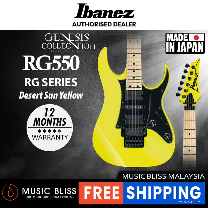 Ibanez Genesis Collection RG550 Electric Guitar - Desert Sun Yellow MADE IN JAPAN