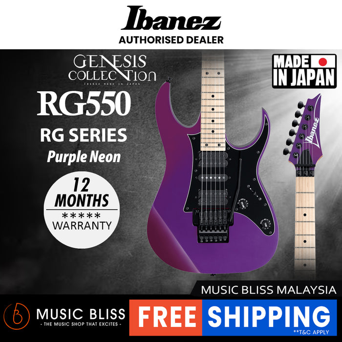 Ibanez Genesis Collection RG550 Electric Guitar - Purple Neon MADE IN JAPAN