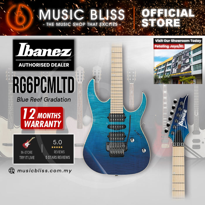 Ibanez RG Premium RG6PCMLTD Electric Guitar - Blue Reef Gradation