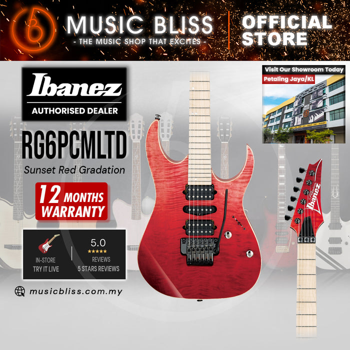 Ibanez RG Premium RG6PCMLTD Electric Guitar - Sunset Red Gradation