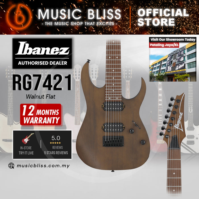 Ibanez RG7421 7-String Electric Guitar - Walnut Flat