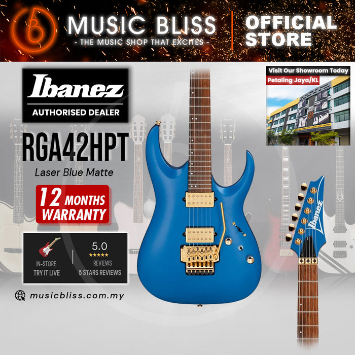 Ibanez High Performance RGA42HPT Electric Guitar - Laser Blue Matte