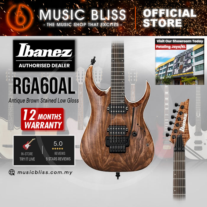 Ibanez Axion Label RGA60AL Electric Guitar - Antique Brown Stained Low Gloss