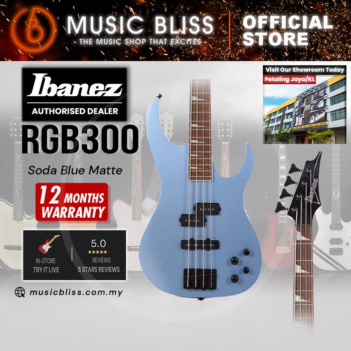 Ibanez Standard RGB300 Electric Bass Guitar - Soda Blue Matte