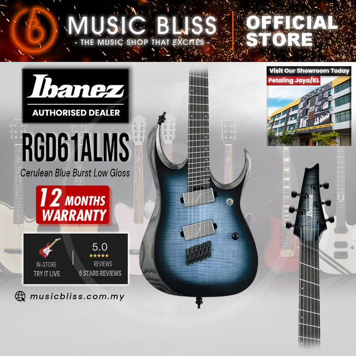 Ibanez Axion Label RGD61ALMS Electric Guitar - Cerulean Blue Burst Low Gloss