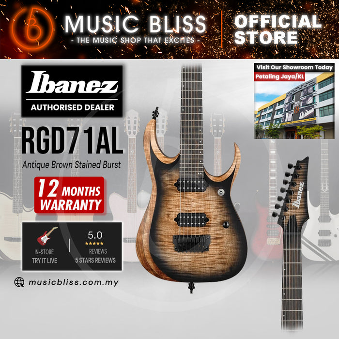 Ibanez Axion Label RGD71AL Electric Guitar - Antique Brown Stained Burst