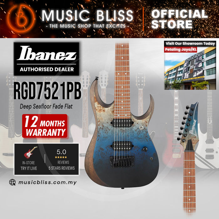 Ibanez Standard RGD7521PB Electric Guitar - Deep Seafloor Fade Flat